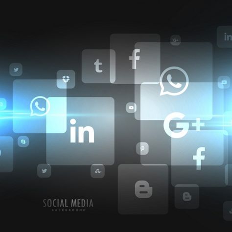 Dark background of social media icons Fr... | Free Vector #Freepik #freevector #background #technology #facebook #social-media Business Pics Social Media, Social Media Services Design, Dark Social Media Design, Social Media Background Design, Social Media Black And White, Social Media Wallpaper, Social Media Background, Social Media Icons Vector, Background Technology