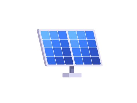 Solar Panel Illustration, Panel Illustration, Solar Panels Design, Daily Illustration, Pv System, Permaculture Design, Solar Projects, Simple Icon, Learning Design