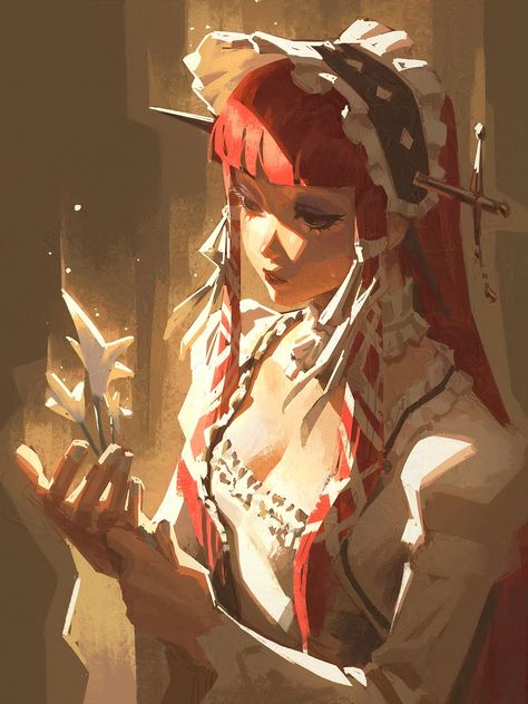 Riot Games, Digital Painting, Red Hair, Persona, Illustrator, Red, Hair, Art