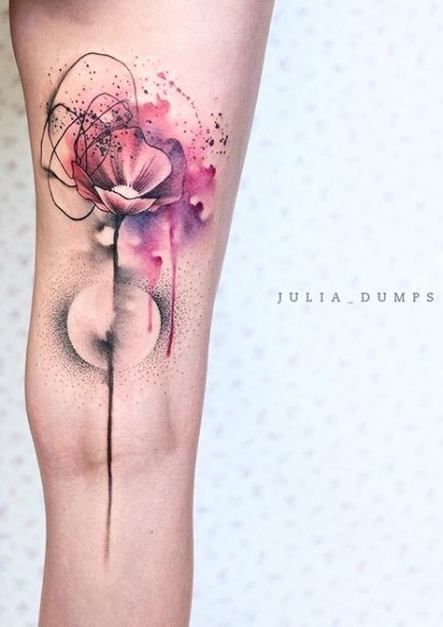 Watercolor Tattoo Flower, Poppies Tattoo, Disney Tattoo, Arrow Tattoos, Hip Tattoo, Trendy Tattoos, Foot Tattoos, Forearm Tattoos, Rose Tattoos