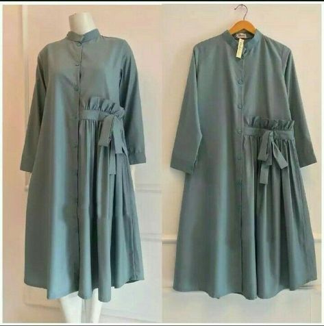 Moslem Fashion Dress Simple, Moslem Fashion, Blouse Casual Fashion, Stylish Short Dresses, Overall Jumpsuit, Mode Abaya, Modest Dresses Casual, Salwar Kamiz, Muslim Fashion Dress