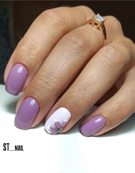 Nail Designs Purple, Shiny Nails Designs, Sheer Nails, Pedicure Nail Designs, Nail Tip Designs, Hello Nails, Lavender Nails, Nude Nail Designs, Stylish Nails Designs