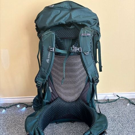 Gregory Deva 60L Backpack Emerald Green Colour, Grey Backpacks, Uniqlo Bags, Hiking Bag, Dior Makeup, People Shopping, Swim Shoes, White Halter Maxi Dress, Green Colour