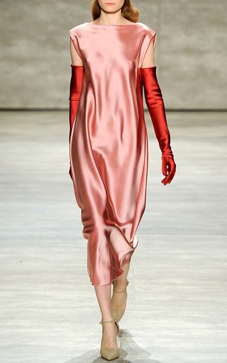 Pink Double Face Silk Satin Bias Dress With Back Belt by TOME for Preorder on Moda Operandi Coral Silk Dress, Peach Orange Color, Coral Peach, Silk Satin, Minimal Fashion, Satin Dresses, Silk Dress, Moda Operandi, Fashion Collection