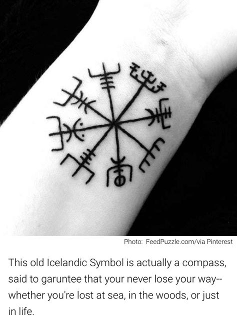 Icelandic Tattoo, Small Feather Tattoo, Viking Compass Tattoo, Island Tattoo, Simple Tattoos For Women, Symbole Viking, Phrase Tattoos, Rune Tattoo, Sea Tattoo