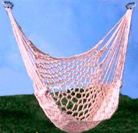 Hammock Chair - This Hammock Chair is easy to make, but time consuming, since it’s large.  It’s a Macrame project that is suitable for beginners, though, since it is not complex.  This hanging chair features a deep design that a person can nestle in, to enjoy the outdoors in comfort. Macrame Hammock Chair Pattern, Bamboo Projects, Diy Hammock Chair, Macrame Hammock Chair, Macrame Hanging Chair, Macrame Chairs, Macrame Hammock, Diy Hammock, Hanging Chairs