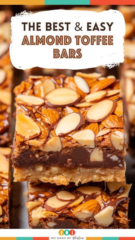 Almond Snacks, Mini Desert, Chewy Toffee, Easy Toffee, Almond Snack, Almond Brittle, Crunch Recipe, Almond Toffee, Almond Crunch