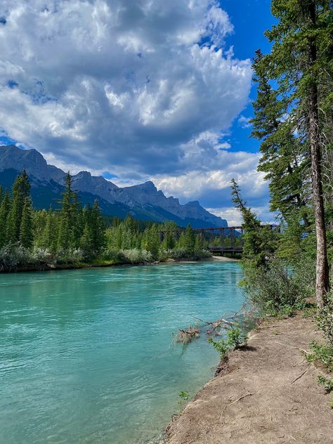 #Explore #Canada #Alberta #RockyMountains Canmore Alberta Aesthetic, Alberta Aesthetic, Lake Core, Gap Year Travel, Canmore Alberta, Peace River, Master Ensuite, Canada Road Trip, Lake Beach