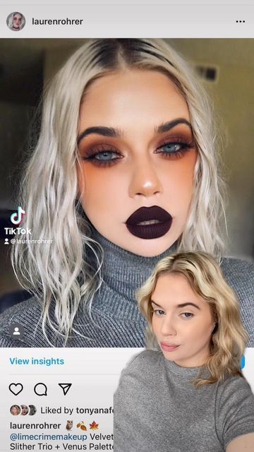 Eyeshadow Hooded Eyes, Dark Feminity, Witchy Makeup, Witches Night, Vampy Makeup, Punk Makeup, Witch Makeup, Fall Makeup Looks, Alternative Makeup