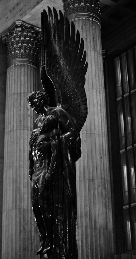 dark greek statue aesthetic, ancient greek sculpture, roman sculpture, statue, art, sculpture, one, monochrome, city, architecture, monument, church, nude, bird, travel تمثال الحرية, Wallpaper Seni, Greek Statues, Angel Statue, Roman Sculpture, Greek Sculpture, Kunst Inspiration, Angel Statues, Tapeta Pro Iphone