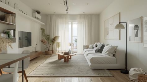 Nordic Scandinavian Style Living Room in Tel Aviv Living Room Minimal, Nordic Scandinavian Style, Room Minimal, Light Furniture, Inspirational Digital Art, Wood And Black, Interior View, Nordic Scandinavian, Warm Lighting