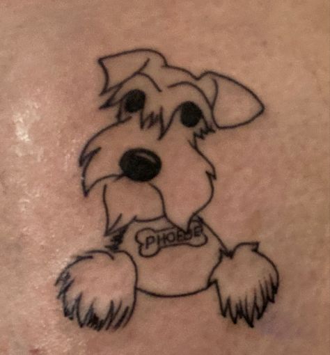 Minimalist Schnauzer Tattoo, Miniature Schnauzer Tattoo Ideas, Schnauzer Outline Tattoo, Schnauzer Tattoo Minimalist, Mini Schnauzer Tattoo, Schnauzer Tattoo Ideas, Kendall Tattoo, Schnauzer Tattoo, Cute Ankle Tattoos