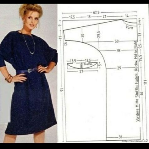 Bat Sleeves Dress, Clothes Upcycle, Dress Sewing Patterns Free, Sewing Top, Trendy Sewing Projects, Trendy Sewing Patterns, Sewing Clothes Women, Dress Patterns Free, Pattern Dress Women