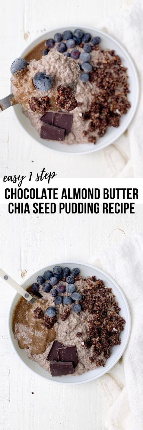 Chocolate Almond Butter Chia Pudding, Walnut Butter, Chia Seed Recipes Pudding, Chia Pudding Recipes, Best Cookbooks, Chia Seed Pudding, Best Food Ever, Secret Recipe, Chia Pudding