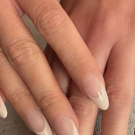 Almond American Manicure, Naked French Manicure, American French Nails, American French Manicure, Tom Bachik, American Manicure, Types Of Manicures, T Love, French Manicure