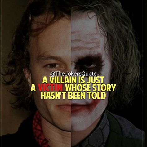 Quotes About Villains, Villain Inspiration, Heath Ledger Joker Quotes, Joker Quote, Harley Quinn Quotes, Villain Quote, Savage Quotes, Heath Ledger, Life Quotes Love