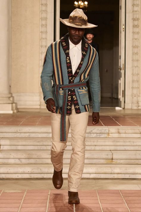 Black Men Suits, American Workwear, Ralph Lauren Menswear, Denim Trends, Heritage Fashion, Ralph Lauren Collection, Spring 2023, Plaid Jacket, Spring Looks