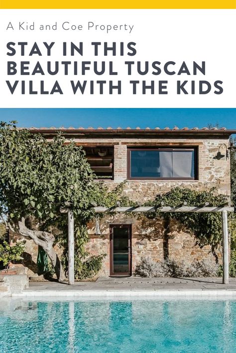 Traveling to Tuscany with kids | Vacation rental home in Tuscany | Where to stay in Tuscany with kids | Family friendly vacation rental home | Traveling with kids | Kid & Coe home #familytravel #travelwithkids #kidfriendly #familyfun #familytrip #familyvacation #family #momlife #toddlerlife #travelideas #traveltipsforkids #traveltips #tripplanning #destinations #traveldestinations #vacationrentals #vacationplanning #vacation #mommyandme #vacay Toddler Plane Travel, Tuscany Villa, Traveling With Kids, Tuscan Villa, Kids Vacation, Italian Villa, Toddler Travel, Family Travel Destinations, Farm Stay