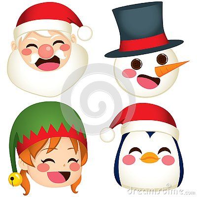 Penguin Illustration, Character Faces, Character Mascot, Christmas Characters, Cute Christmas, Cute Characters, Penguins, Christmas Party, Santa Claus