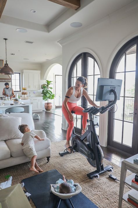 Here's to all the multitasking moms and dads who follow up every tough workout with a second even-tougher workout.   #athomefitness #workout #parenting Home Training, Mom And Dad, Vision Board, Milk, Parenting, Branding, Building, Quick Saves