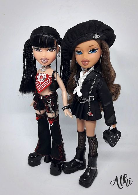 Bratz Outfits Inspiration, Bratz Aesthetic Outfit, Bratz Jade, Bratz Outfits, Black Bratz, Bratz Yasmin, Black Bratz Doll, Engagement Photo Outfits Fall, Fits Inspiration