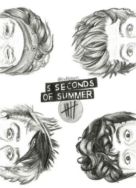 5 seconds of summer #drawing #art #5sos 5sos Drawing, 5sos Fan Art, 5sos Art, One Direction Drawings, 5sos Preferences, Summer Drawings, 5sos Memes, 5sos Pictures, Arte Peculiar