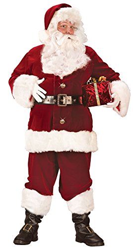 Buy Fun World Costumes Men's Adult Super Deluxe Santa Suit ** 100% Polyester** ** Imported** ** Dry Clean Only** ** Zipper closure** ** Gloves included** Buy From Amazon http://www.amazon.com/gp/product/B001MKQBT6?tag=canreb0c-20 Santa Claus Suit, Diy Outfits, Santa Claus Costume, Boot Covers, Suit Costume, Santa Suit, Santa Costume, Santa Suits, Fun World