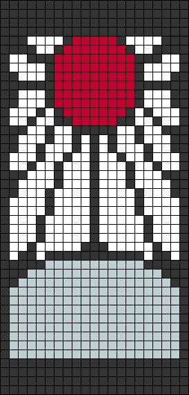 Demon Slayer Pixel Art Pattern, Anime Bead Patterns, Simple Crochet Tapestry Pattern, Demon Slayer Alpha Pattern, Two Color Alpha Patterns, Grid Crochet Patterns Easy, Pixel Art Templates Pattern, Pixel Art Pattern Anime, Easy Tapestry Crochet Patterns