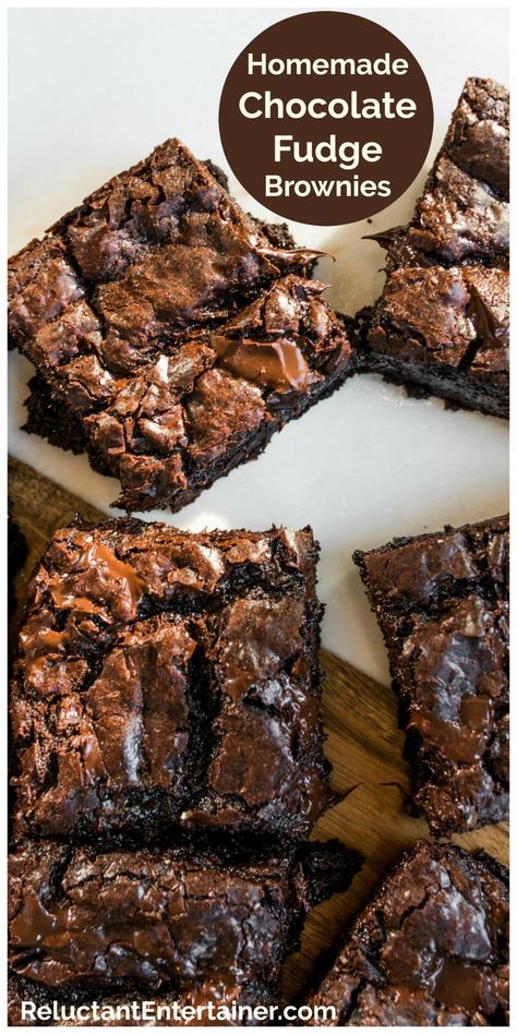 Chocolate Fudge Brownies Recipe, Fudge Brownies Recipe Homemade, Chewy Brownie Recipes, Homemade Fudge Brownies, Cake Pop Recipes, Brownie Fudge, Chewy Brownies Recipe, Cake Valentine, Homemade Chocolate Fudge