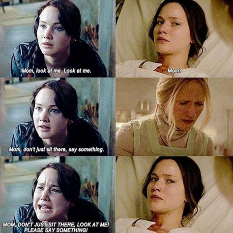 Katniss and her mother Book Vs Movie, Hunger Games Book, Hunger Games Finnick, She Is Gone, Hunger Games Pin, Books Vs Movies, Hunger Games 2012, Hunger Games Books, Hunger Games Memes