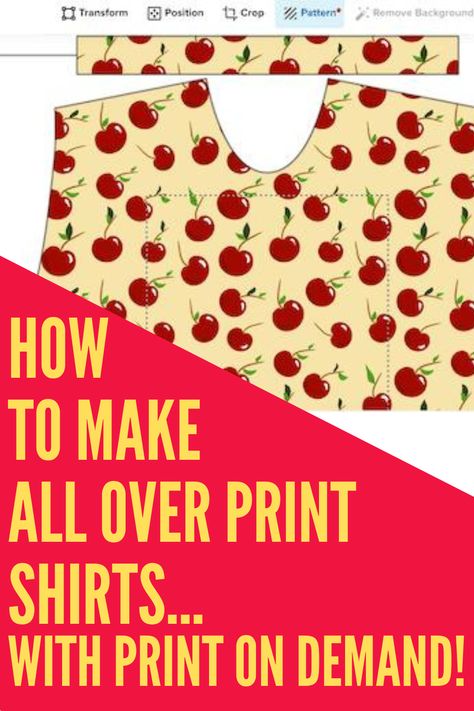 How to Design All Over Print Apparel: Selling Art Online! In this tutorial, learn how to create all over print shirts and apparel that you can sell online. Whether you want a work from home opportunity or a side hustle to show off your art, using print on demand to create all over apparel can be a fun option! Work From Home Opportunity, Types Of Patterns, Flowy Design, Selling Art Online, Work From Home Opportunities, Sell Online, How To Design, Print Templates, Side Hustle