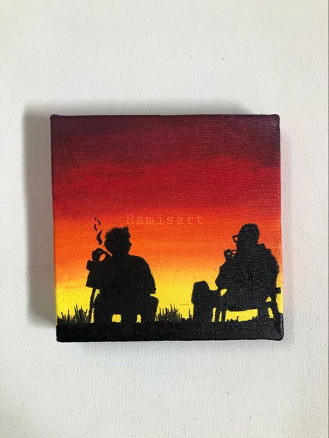 Breaking Bad Canvas Painting, Breaking Bad Painting, Bad Painting, Silhouette Canvas, Breaking Bad, Canvas Painting, Art Drawings, Arts And Crafts, Paintings