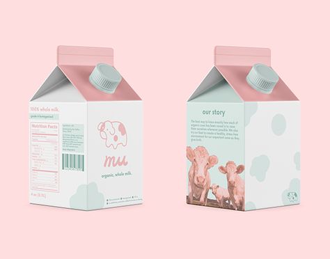 Milk Carton Ideas, Milk Carton Design Packaging, Milk Design Packaging, Aesthetic Milk Carton, Milk Carton Packaging, Milk Carton Design, Cute Milk Carton, Milk Packaging Design, Carton Of Milk