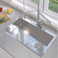 Kitchen Sink Remodel, Kitchen Sink Install, Drop In Kitchen Sink, Apron Sink Kitchen, Sink Sizes, New Countertops, New Kitchen Cabinets, Country Style Kitchen, Undermount Kitchen Sinks