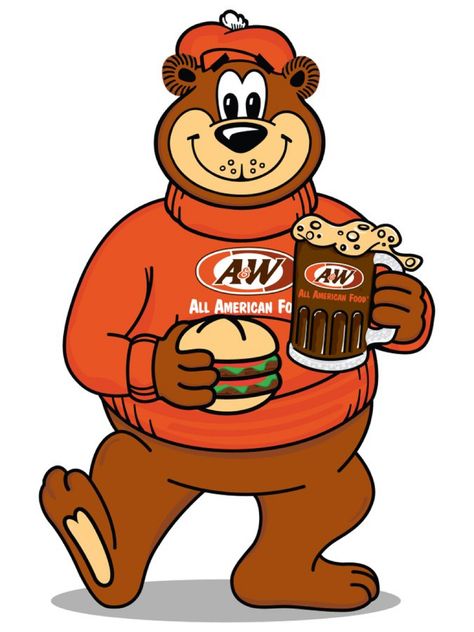 Root Bear, All American Food, Beer Bear, Bear Mascot, Classic Cartoon Characters, Cartoon Posters, Animal Silhouette, American Comics, American Food