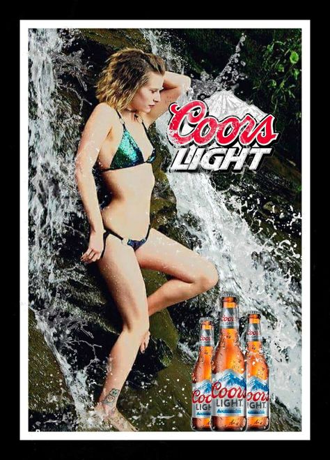 Coors Light Poster, Beer Posters, Bouidor Photography, Light Girls, Beer Girl, Beer Poster, Poster Girl, Funny Ads, Coors Light