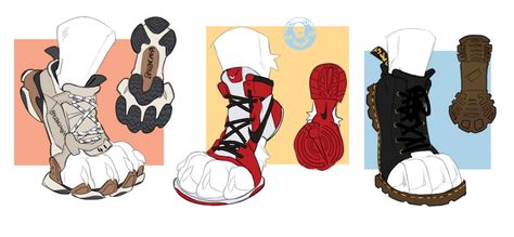 Lion around 🦁 on Twitter: "These were fun! I know the functionality is probably off but that's shoes babeyyy 🐾👟… " Paw Shoes Drawing, Arte Punk, Open Toe Shoes, Anatomy Art, Drawing Reference Poses, Toe Shoes, Dr Seuss, Art Reference Photos, Animated Movies