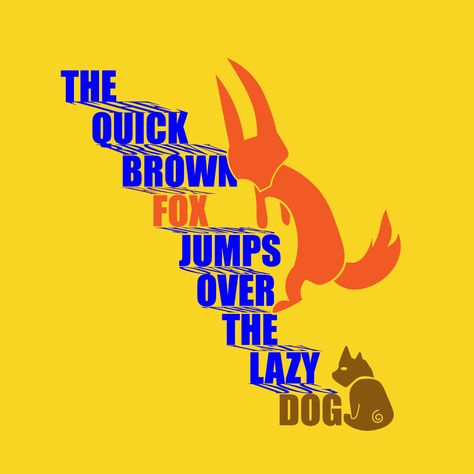 The quick brown fox jumps over the lazy dog illustration The Quick Brown Fox Jumps Over Lazy Dog, Typography Alphabet, Lazy Dog, River Bank, Dog Illustration, Typography Fonts, Alphabet, Fox, Typography