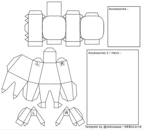 Paper Crafts for Every Occasion: Birthday, Holidays & More! Paper Characters Templates, Cursed Papercraft Template, 3d Paper Art Diy Free Printable, Paper Craft Character Template, Character Papercraft Template, Paper Craft Figure Template, Papercraft Doll Template, Papercraft Templates Printables Cute, Paper Crafts Character