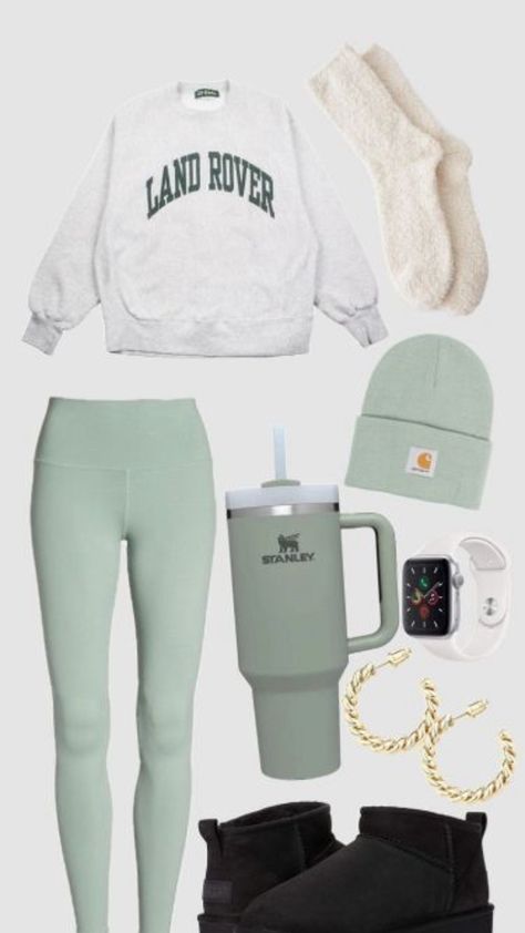 Is it giving? Outfit Picker, Sage Green Outfit, Simple Outfits For School, Winter Green, Black Ugg Boots, Casual Preppy Outfits, Trendy Outfits For Teens, Cute Lazy Outfits, Cute Lazy Day Outfits