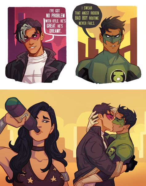 mostly void Jason Todd Ships, Jason Todd X Kyle Rayner, Dp X Dc, Red X Dc, Dc Ships, Dc Comics Funny, Batfamily Funny, Red Hood Jason Todd, Wayne Family