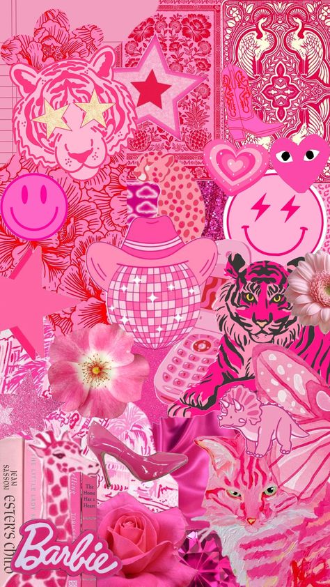 Hot Pink, not "preppy" #hotpink #notpreppy Cute Wallpapers Hot Pink, Hot Pink Collage, Pink Wallpaper Design, Preppy Background, Hot Pink Aesthetic, Hot Pink Wallpaper, Cute Images For Wallpaper, Pink Wallpaper Girly, Aesthetic Y2k