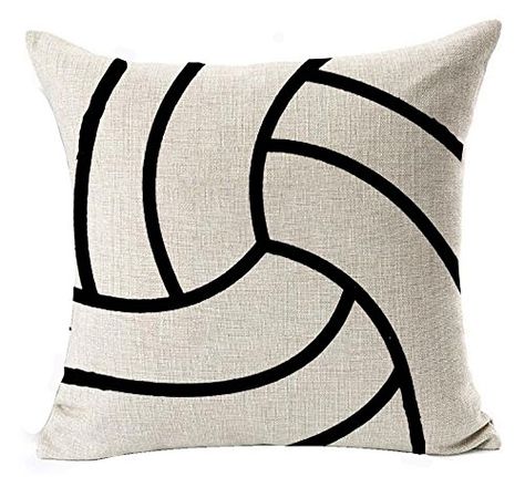 Ball Sports Series Simple Volleyball Design Cotton Linen Beige Throw Pillow Case Cushion Cover Personalized Home Office Decorative Square 18 X 18 Inches Volleyball Swag, Vintage Volleyball, Volleyball Design, Car Living Room, Volleyball Designs, Car Living, Beige Throw Pillows, Home Office Room, Personalized Throw Pillow