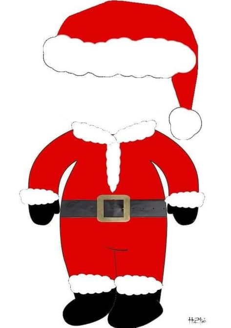 Santa Claus Faceless Template, Faceless Santa Template, Santa Cut Out, Faceless Elf Template, Christmas Cutouts Templates, Santa Templates Free Printable, Easter Templates Printables, Santa Clipart, Elf Crafts