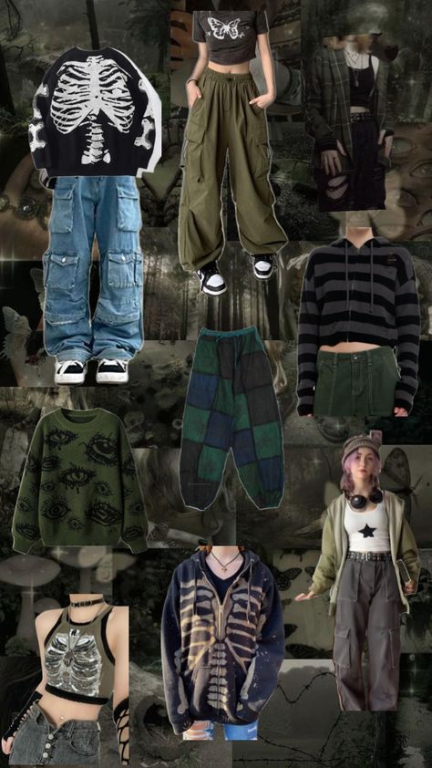 #grunge #aestehtic #fyp #nature #naturegrunge #goblincore #lgbtqia Fall Goblincore Outfits, Grunge Forest Outfits, Grungy Granola Outfit, Dark Goblincore Outfits, Nature Grunge Outfit, Grunge Goblincore Outfits, Masc Cottagecore Outfits, Dark Naturalism Outfits Aesthetic, Nature Core Outfits