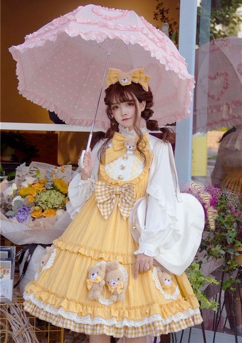 Mode Kawaii, Lolita Outfits, Old Fashion Dresses, Kawaii Dress, Kawaii Fashion Outfits, Kawaii Clothes, 여자 패션, Harajuku Fashion, Lolita Dress