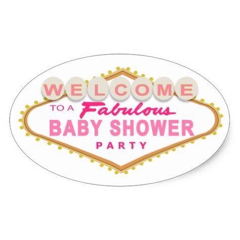 Vegas Baby Shower Theme, Pink Las Vegas, Vegas Theme, Space Theme Party, Baby Shower Sign, Baby Shower Stickers, Friends Gifts, Shower Inspiration, Baby Shower Inspiration