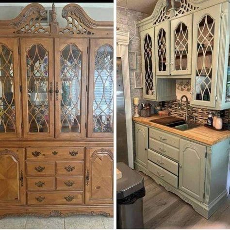 Hutch Makeover, Diy Furniture Renovation, Furniture Rehab, Furniture Renovation, Refurbished Furniture, Furniture Makeover Diy, Flipping Furniture, Redo Furniture, Repurposed Furniture