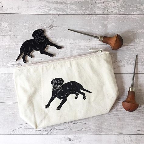 Linoleum Carving, Printed Canvas Bag, Lino Printing, Linoleum Print, Linoleum Block Printing, Lino Prints, Insect Print, Printed Makeup Bag, Linoleum Block