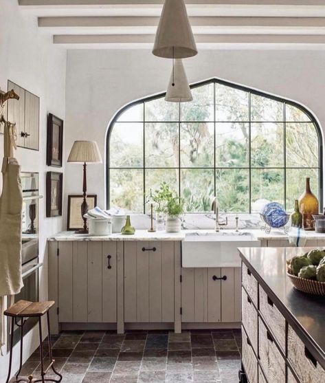 Sean and Laura (@carterfamilyranchhome) • Instagram photos and videos Over Kitchen Sink Lighting, Dixon Architect, Eccentric Kitchen, Milieu Magazine, Over Kitchen Sink, Kitchen Sink Lighting, Low Country Homes, Cosy House, Beautiful Kitchen Designs